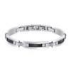 LUCKY2+7 Mens Bracelet 316L Stainless Steel Carbon Fiber– Adjustable Size,