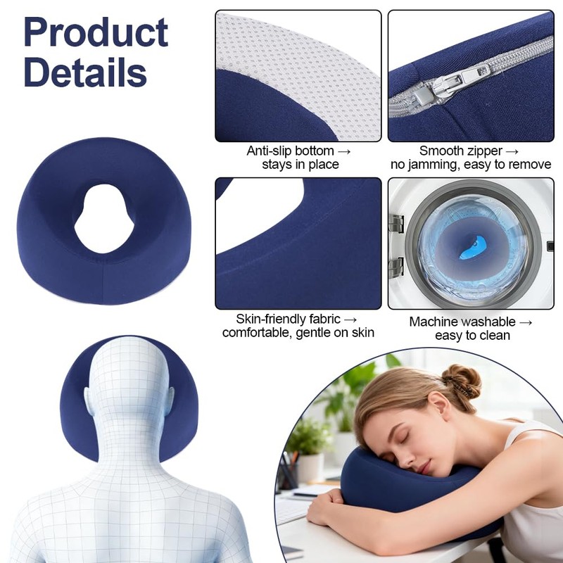 AOOSA Face Down Pillow for Massage, Massage Headrest for Bed,