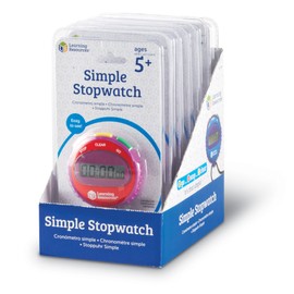 Learning Resources Simple Stopwatch (Set of 6) Supports Science Investigations, Maths Exercises, Elapsed Time Tracking, Ages 5+