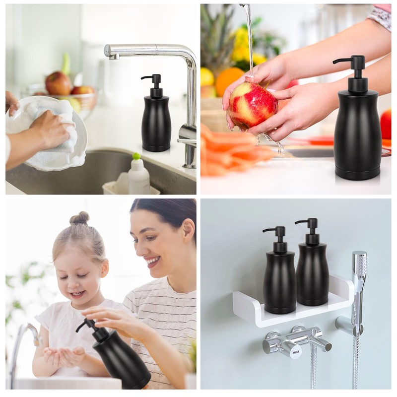 Emarful 304 Stainless Steel Soap Dispenser Modern Rust-Proof Liquid Soap