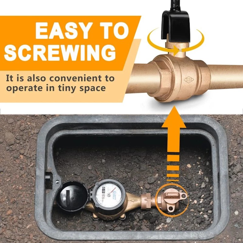 Winisok 37 Inch Water Meter Key Adjustable Length With 4way