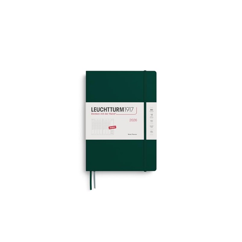 LEUCHTTURM1917 372757 Weekly Planner Composition (B5) 2026, Forest Green