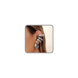 Atiptu arete gruesos de oro para mujer, sin piercings, chapados en oro de 14 quilates, gruesos, redondos, con clip de tendencia para cartílago, Acero inoxidable, No