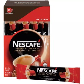 Nescafe Sweet & Creamy Original Sachets, 18ct x 22g, (Imported from Canada)