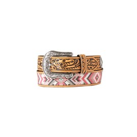 Angel Ranch Women's Belt Beaded Inlay, Pink, M