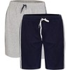 2 Pack Men's Cotton Lounge Wear Shorts with Elasticated Waist