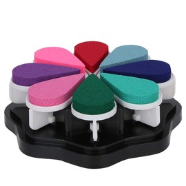 Atyhao Ink Pad, 8 Colors Petal Shape Stamps Ink Pad Schedule Book Scrapbook Multiple Purpose Stamp Partner DIY Multicolor Craft Painting Accessoies(Light)
