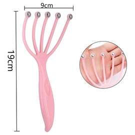 yufana 2-Piece Scalp Massage Set, Head Massager, Head Massage, Spider Scalp, Scratching Massage, Promotes Blood Circulation, Scalp Massage Scratcher for Deep Relax Head and Stress Relief (Blue + Pink)