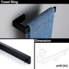 BAGNOLUX Matte Black Bathroom Hardware Set 4 Pieces, Bath Towel