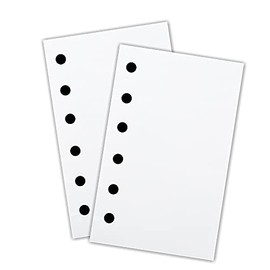 Unlined Paper Refill for 3x5 Binders, 100 Sheets