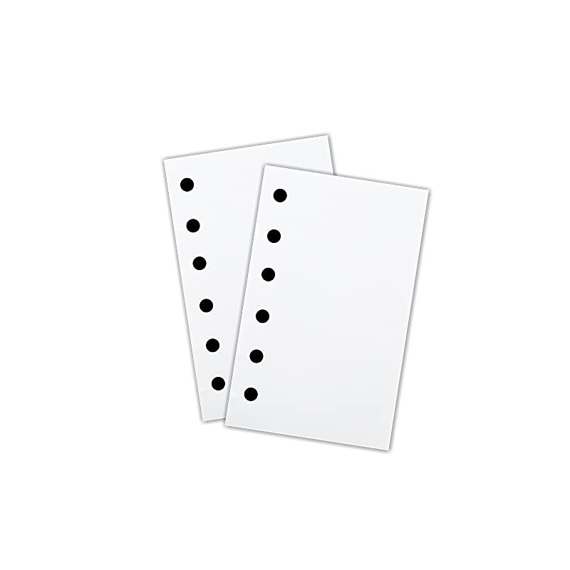 Unlined Paper Refill for 3x5 Binders, 100 Sheets