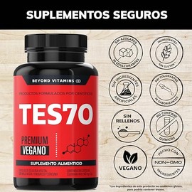 TES7O | HOMBRES | 10 ingredientes | Maca negra, Fenogreco, Creatina, Arginina, Cúrcuma, Zinc y más | Suplemento formulado sin rellenos | Ingredientes 