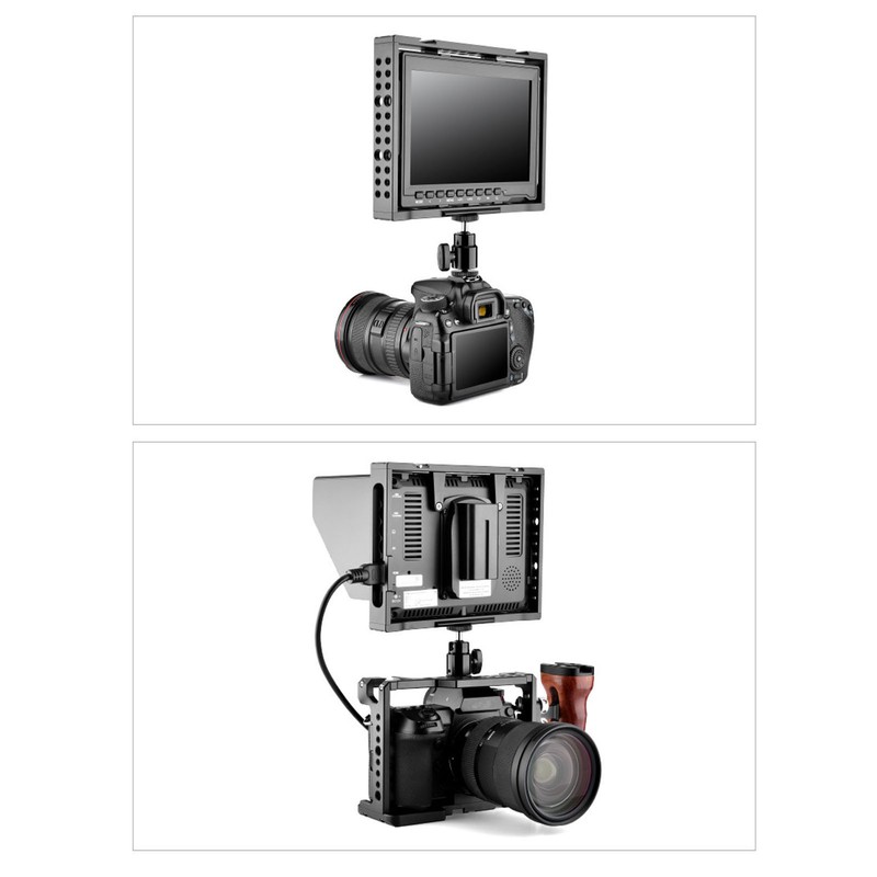 Monitor Cage Aluminum Alloy Multi 1/4 3/8 Holes Professional Camera