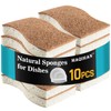 MAQIHAN 10PCS Natural Sponges for Dishes - Biodegradable Sponges Kitchen
