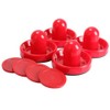 Pack of 4Pcs Plastic Air Hockey Pucks and Pushers Goal