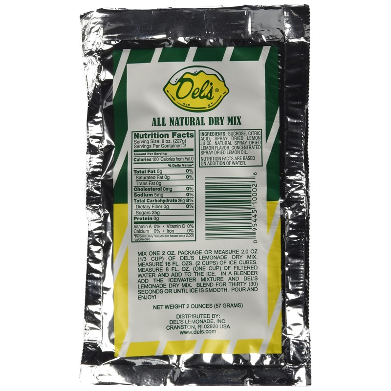 Del's Lemonade All Natural Lemonade Mix Four (4) Pack