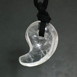 [NeoVenus] Natural Stone Magatama Necklace, Crystal, Quartz, 1 Piece
