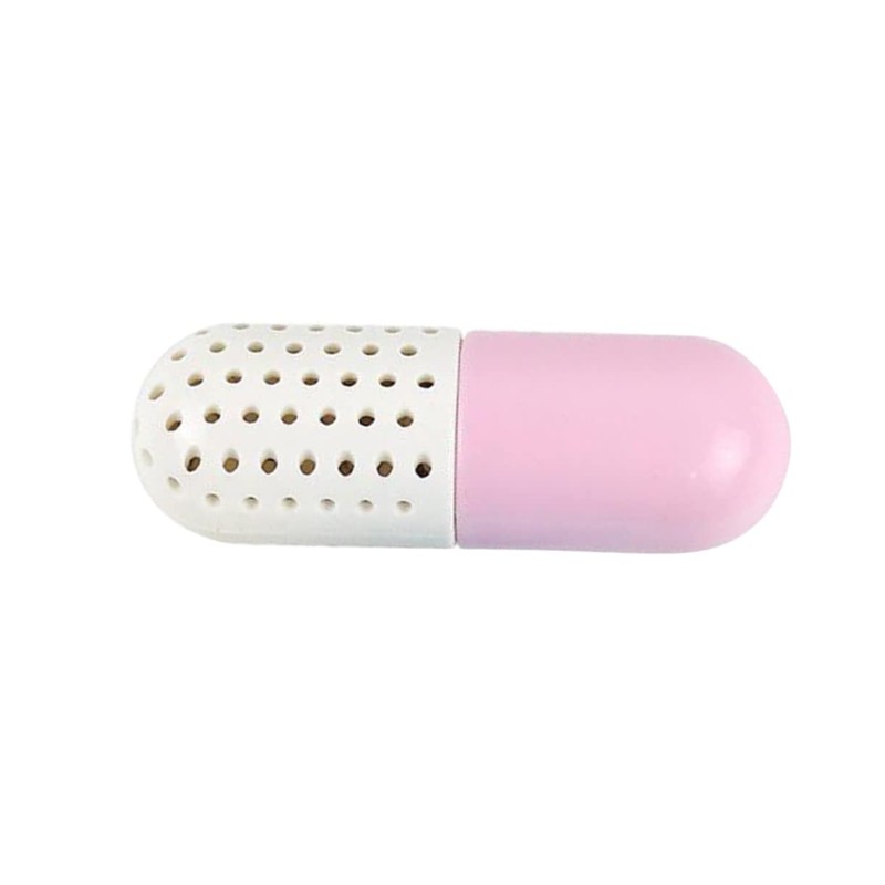 Baluue 2pcs Capsule Shaped Deodorizer Moisture Absorber for Shoes Suitcases