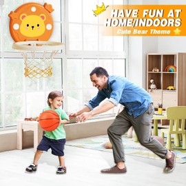YOTOY Toys for 3-8 Years Old Kids: Mini Basketball Hoop for Boys Gifts for 3 4 5 6 7 8 Years Old Boy Birthday Presents Outdoor Indoor Basketball Games Ball Toy Hoop for Bedroom Door Wall