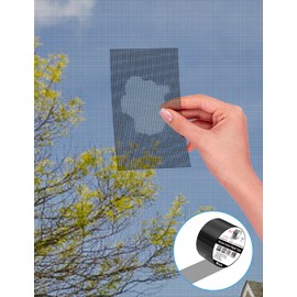 Wohohoho Window Screen Repair Tape, 4 in X 20 FT (240IN) Black Screen Patch Repair Kit, 3-Layer Strong Adhesive Invisible Screen Tape Mesh Repair for Windows, Doors Garage Mosquito Net Magnetic Screen