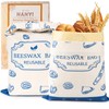 2-Pack Reusable Beeswax Bread Bags for Sourdough & Homemade Bread，Cotton