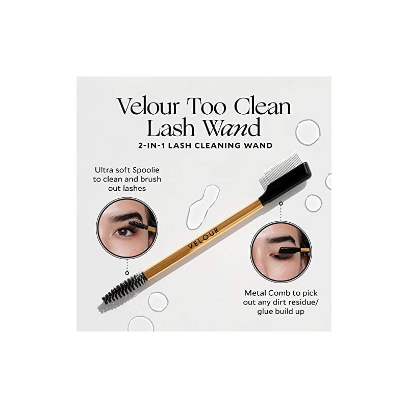 Velour Too Clean Lash Wand - 2-in-1 Lash Cleansing Brush