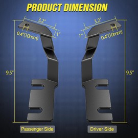 Nilight - Soporte de luz de zanja para campana, bisagras de capó, kit de soporte de montaje para luces LED auxiliares todoterreno, luces de trabajo compatibles con Ford Ranger 2019 2020 2021 2022 2023