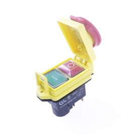 ANGEEK Safety Switch, CK21D / 250V Emergency Stop Safe Switch Waterproof and Dustproof Switch Electromagnetic Switch for Grinding Machine Universal