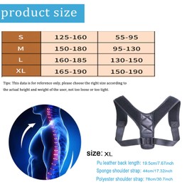 LxcshLjx Back Brace Posture Corrector, Adjustable Breathable Posture Corrector Support Strap, Upper Back Shoulders Straightener Support Belt, Clavicle Supportive Brace for Improve Hunchback Posture(XL)