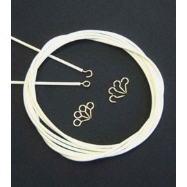 CURTAIN NET EXPANDING WIRE WHITE 96 INCH ( 8 FT ) WITH 6 HOOKS & 6 EYES CP