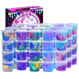 BVEHSR - 48 paquetes de Galaxy Putty Slime, recuerdo de fiesta para niños, niñas y adultos, antiadherente, alivio del estrés y la ansiedad, húmedo, juguete de limo súper suave, relleno para cesta de