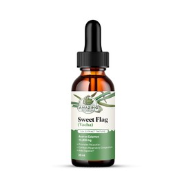 Amazing Botanicals Sweet Flag 10X Extract Tincture - 15000mg Equivalency Sweet Flag Herbal Supplements - Natural Formula for Aiding in Digestion - Supplement for Relaxation & Wellbeing