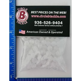 Colored 8mm Round Plastic Fishing Beads 8mm Beads for Fishing Baits & Lures 100-1000 Freshwater & Saltwater Hard Plastic Beads for Fishing Spinner Rigs Made in USA (White, 8mm 100 Pack)