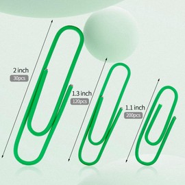 Paper Clips Assorted Sizes, Cute Colored Paper Clip for Office Supplies,Small Medium Large Jumbo, Colorful and Heavy Duty, Ideal for Bookmark- Pack of 350