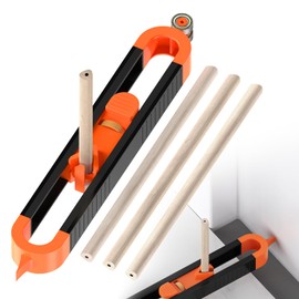 ROJINKADE Contour Gauge with Lock, Adjustable Scribe Tool, Profile Scribing Ruler with 3 Pencils, Easy to Use Profile Marking Tool for Floor, Carpet, Tile Laying