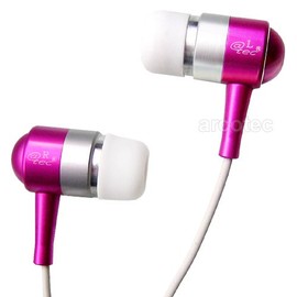 @tec Handy Kopfhörer In-Ear Stereo Ohrhörer mit Kabel für Smartphone, MP3-Player, Tablet, PC und andere Geräte mit 3,5mm Klinkenanschluss (pink)