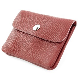 modamoda de - P09 - Italian Leather Women's Purse, Small, purple red