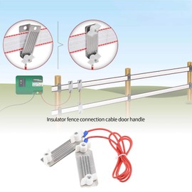Create idea 2-Piece Polyethylene Band Fence Connector, Stainless Steel Clip Link Fit, 20 to 40 mm Band Width (90 cm) Connection Cable for Pasture Fence Rope, Pasture Fence Tape