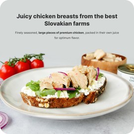 Vilgain tinned meat - 100% natural, preservative-free, high in protein, juicy pieces, certified origin, ideal for healthy eating & quick meals (100g, Chicken)