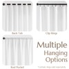 jinchan Linen Blend White Curtains 108 Inches Extra Long for