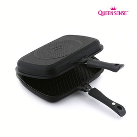 Queensense Noble IH induction double-sided grilled fish pan large 31cm / 퀸센스 노블 IH 인덕션겸용 양면 생선구이 양면팬 대형31cm