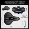 Ergonomic Bicycle Saddle with Gel & Memory Foam - Wide