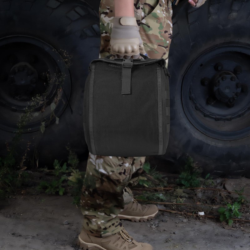 FRTKK Tactical Helmet Bag Pack, Military Molle Pouch Multi-Purpose Carrying
