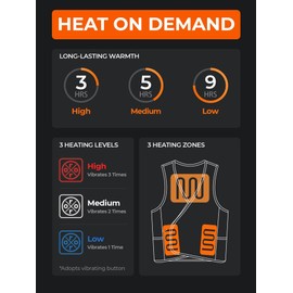 ORORO Adjustable Heated Vest Liner for Men Women, Lightweight Electric Heated Liner Vest with Battery (Black, M/L)