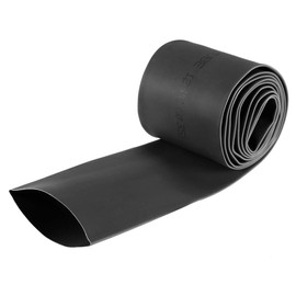 sourcing map Heat Shrink Tubing, 35mm Dia 57mm Flat Width 2:1 rate Shrinkable Tube Cable Sleeve 1m - Black
