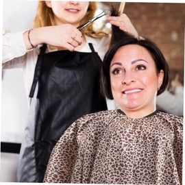 minkissy 1pc Leopard Print Hot Dyed Apron Professional Hair Cutting Cape Perm and Dye Cape Boys Robe Styling Cape Hairdressing Cape Adult Felt Cloth Child Satin Fabric Printing