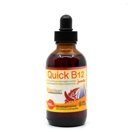 Nutristart Quick B12 Sublingual Drops– 1000 mcg Methylcobalamin, No Additives, Vegan Liquid B12- Supports Energy Production, Nervous System Health, Made in Canada (100 mL)