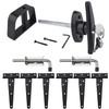 Shed Door Hardware Kit- Includes Hinges, Latches, and T-Handle Lock,
