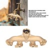 4 Way Connector, Hose Splitter Brass for Lawn Irrigation for