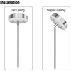 4 Pieces 12-inch M10 Threaded Extension Poles Lighting Fixture Downrods